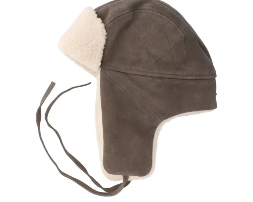 Clearance Stetson Bomber Cap Calf Split Trapper - Brown
