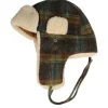 Best Stetson Bomber Cap Wool Check Green Trapper -