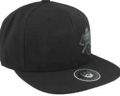 Snapback-Bearded Man Bone Beard Axes Black Snapback -