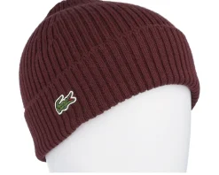 Cuff Beanies-Lacoste Bonnet Expresso Cuff - Red