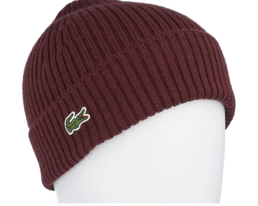 Cuff Beanies-Lacoste Bonnet Expresso Cuff - Red