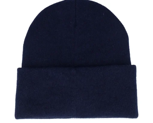 Online Lacoste Bonnet Knitted Cap Navy Blue Cuff -
