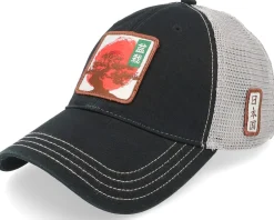 Trucker-Yapan Bonsai Tree 111 Split Black/Charcoal Trucker -