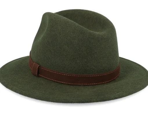 Sale Wigéns Bosco Hat Dark Olive Fedora -