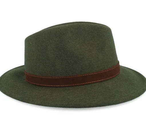 Sale Wigéns Bosco Hat Dark Olive Fedora -
