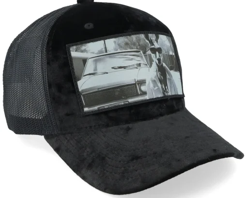 Velvet Caps-Calza Pennello Boss Kangaroo Velvet A-frame Trucker - Black