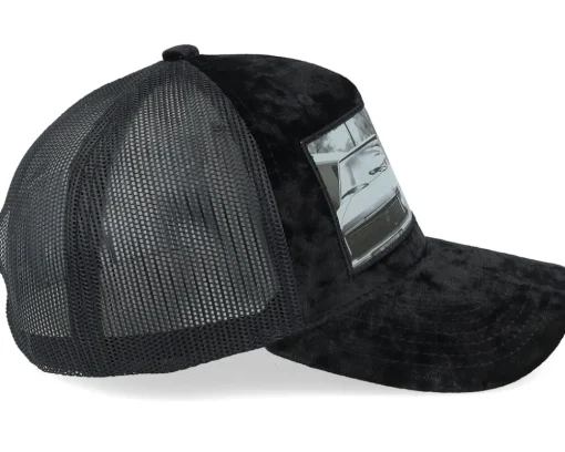 Velvet Caps-Calza Pennello Boss Kangaroo Velvet A-frame Trucker - Black