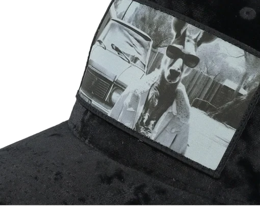 Velvet Caps-Calza Pennello Boss Kangaroo Velvet A-frame Trucker - Black