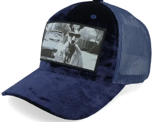 Velvet Caps-Calza Pennello Boss Kangaroo Velvet A-frame Trucker - Black