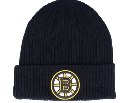 Clearance Fanatics Boston Bruins Core Knit Black Cuff -