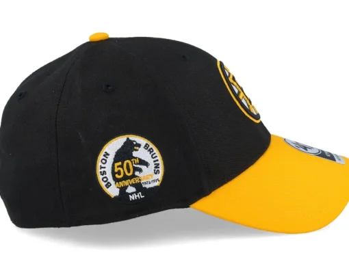 Adjustable-47 Brand Boston Bruins NHL Sure Shot Tt '47 Mvp Black/Yellow Adjustable -