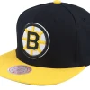 Snapback-Mitchell & Ness Boston Bruins Team 2 Tone 2.0 /Yellow Snapback - Black