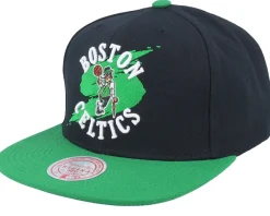 Snapback-Mitchell & Ness Boston Celtics Circle Splash Black Snapback -