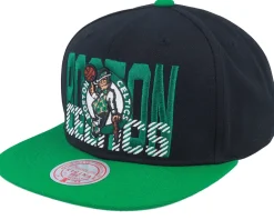 Snapback-Mitchell & Ness Boston Celtics Cross Check /Green Snapback - Black