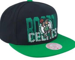 Snapback-Mitchell & Ness Boston Celtics Cross Check /Green Snapback - Black
