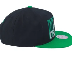Snapback-Mitchell & Ness Boston Celtics Cross Check /Green Snapback - Black
