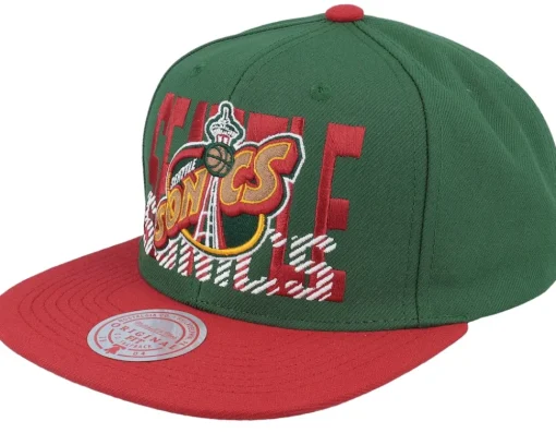 Snapback-Mitchell & Ness Boston Celtics Cross Check /Green Snapback - Black