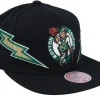 Snapback-Mitchell & Ness Boston Celtics Double Trouble Black Snapback -