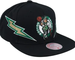 Snapback-Mitchell & Ness Boston Celtics Double Trouble Black Snapback -