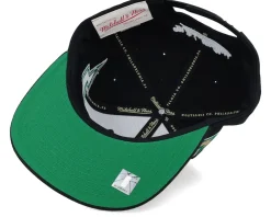 Snapback-Mitchell & Ness Boston Celtics Double Trouble Black Snapback -