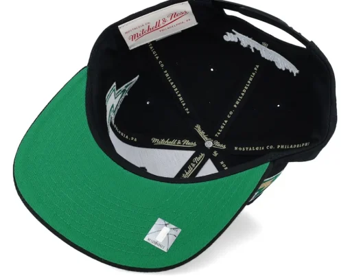 Snapback-Mitchell & Ness Boston Celtics Double Trouble Black Snapback -