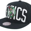 Snapback-Mitchell & Ness Boston Celtics Full Frontal Black Snapback -