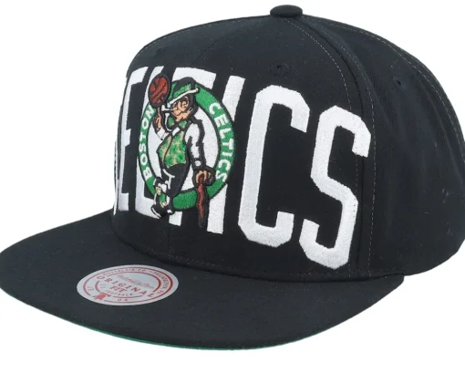 Snapback-Mitchell & Ness Boston Celtics Full Frontal Black Snapback -