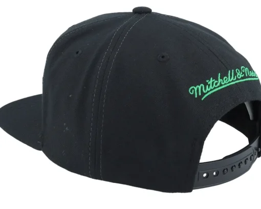 Snapback-Mitchell & Ness Boston Celtics Full Frontal Black Snapback -