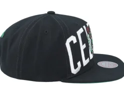 Snapback-Mitchell & Ness Boston Celtics Full Frontal Black Snapback -
