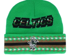 Cuff Beanies-Mitchell & Ness Boston Celtics Game On Knit Green Cuff -