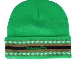 Cuff Beanies-Mitchell & Ness Boston Celtics Game On Knit Green Cuff -