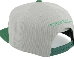 Snapback-Mitchell & Ness Boston Celtics Knock Out Panel Grey/Green Snapback -