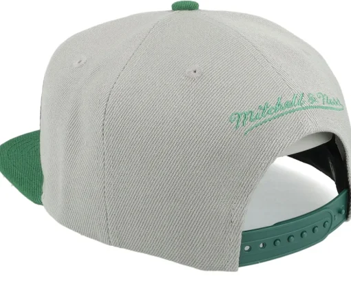 Snapback-Mitchell & Ness Boston Celtics Knock Out Panel Grey/Green Snapback -