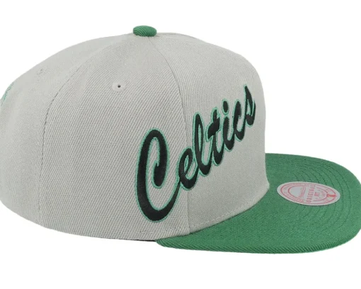 Snapback-Mitchell & Ness Boston Celtics Knock Out Panel Grey/Green Snapback -
