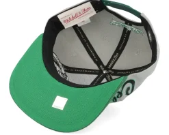 Snapback-Mitchell & Ness Boston Celtics Knock Out Panel Grey/Green Snapback -