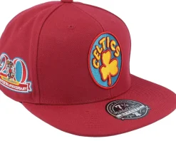 New Mitchell & Ness Boston Celtics Northern Lights Cardinal Fitted - Red