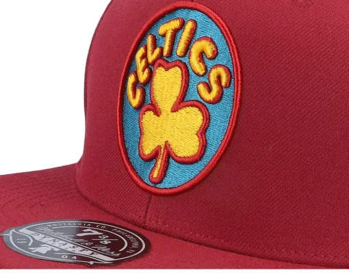 New Mitchell & Ness Boston Celtics Northern Lights Cardinal Fitted - Red