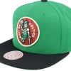 Snapback-Mitchell & Ness Boston Celtics Team Two Tone 2.0 Green/Black Snapback -