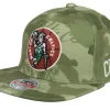 Clearance Mitchell & Ness Boston Celtics Tonal Green Camo Stretch Fitted -