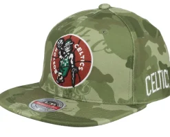 Clearance Mitchell & Ness Boston Celtics Tonal Green Camo Stretch Fitted -