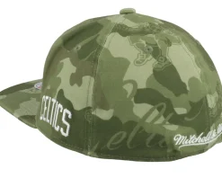 Clearance Mitchell & Ness Boston Celtics Tonal Green Camo Stretch Fitted -