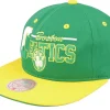 Snapback-Mitchell & Ness Boston Celtics Varsity Letter /Yellow Snapback - Green