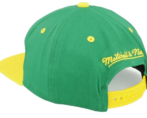 Snapback-Mitchell & Ness Boston Celtics Varsity Letter /Yellow Snapback - Green