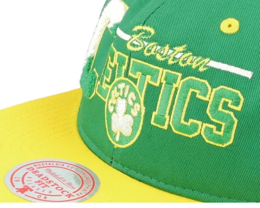 Snapback-Mitchell & Ness Boston Celtics Varsity Letter /Yellow Snapback - Green