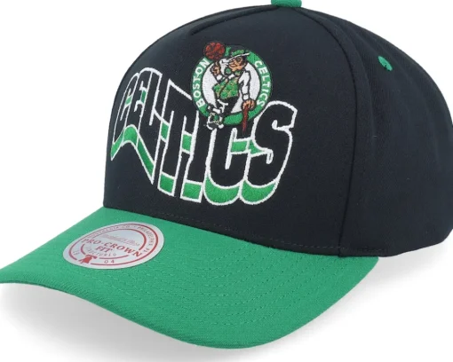Adjustable-Mitchell & Ness Boston Celtics Wavy Pro /Green Adjustable - Black