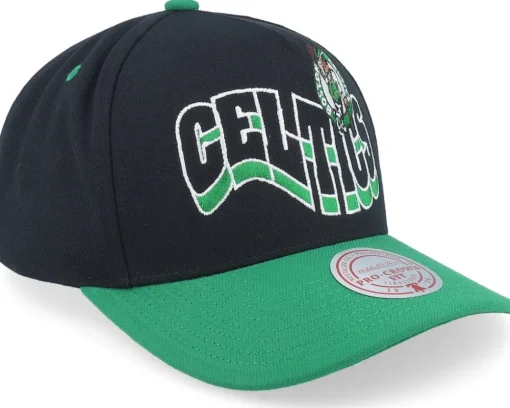 Adjustable-Mitchell & Ness Boston Celtics Wavy Pro /Green Adjustable - Black