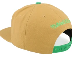 Best Mitchell & Ness Boston Celtics Wheat Tc Tan Snapback - Beige