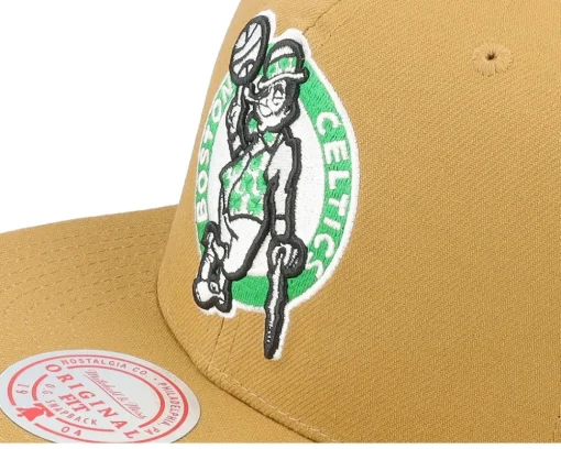 Best Mitchell & Ness Boston Celtics Wheat Tc Tan Snapback - Beige
