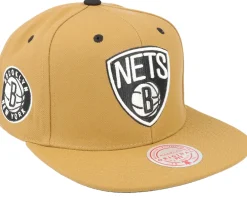 Best Mitchell & Ness Boston Celtics Wheat Tc Tan Snapback - Beige