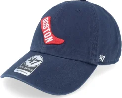 Dad Cap-47 Brand Boston Red Sox Clean Up Navy Dad Cap -